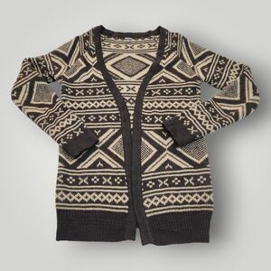 Charlotte Russe Women's L Gray Beige Open Front Cardigan Sweater